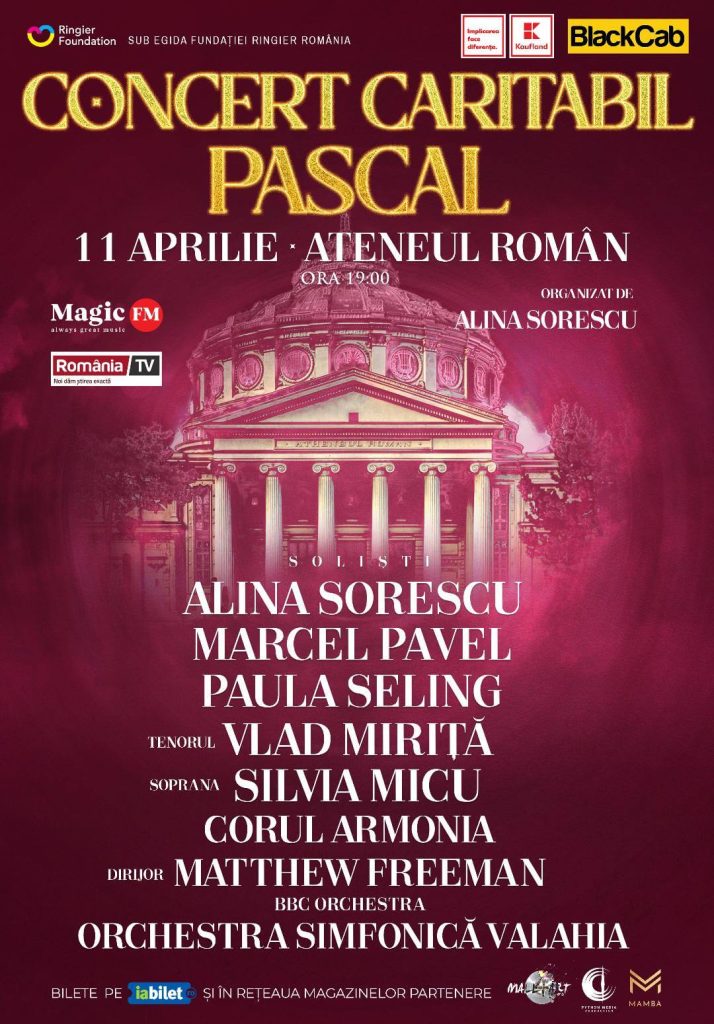 Afis Concert Caritabil Pascal - Ateneul Roman